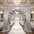 thumbnail image 6 of Shimmer Wall Backdrop, Cable-Mounted Sequin Background Curtain for Wedding Anniversary Birthday Party, Photo Booth, Indoor Reception & Photoshoot Decoration, Glamour Party Decor, 6 of 6