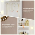 thumbnail image 6 of Aunfebrco White Vanity Desk Makeup Vanity Table with Mirror and Lights and Charging Station, Large Dressing Table with Storage Cabinet&6 Drawers&4 Storage Shelves for Bedroom, 6 of 7
