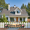 thumbnail image 7 of Wooden Door Themed Welcome Back Banner with Floral Leafy Elements Party Decorations Backdrop Background for Homecomings Reunions Office Returns Gatherings, 7 of 7