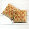 thumbnail image 6 of Ambesonne Orange Throw Pillow Cover 2 Pack, Grunge Rose Floral Art, 24", Orange Tan, 6 of 7