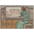 thumbnail image 2 of Gustave-Max Stevens 24x18 Gold Ornate Framed and Double Matted Museum Art Print Titled - Solveig (C. 1897), 2 of 4
