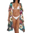 thumbnail image 3 of HELLHERO High Quality Fabrics Swimsuit Cover Up Shirt for Summer Breathable Free Size Bathing Suit Cover Up Mandala, 3 of 6