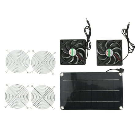 

Solar Fan Portable Safe Environment Friendly Dual Exhaust Fan with Solar Panel for Pet House DC 12V
