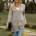 thumbnail image 2 of AELand Women's Long Sleeve Cardigan Sweater Lightweight Button Down Brushed Knit Tops with Pockets S~3XL, 2 of 8