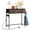 Black-Brown, variant on Industrial Narrow Sofa Table w/Charging Station,Small Console Table for Entryway