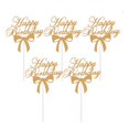 thumbnail image 2 of LABELEPH Cake Toppers Golden Bow Knot Decorative for Cakes 10Pcs 7.9In X 4.3In, 2 of 6