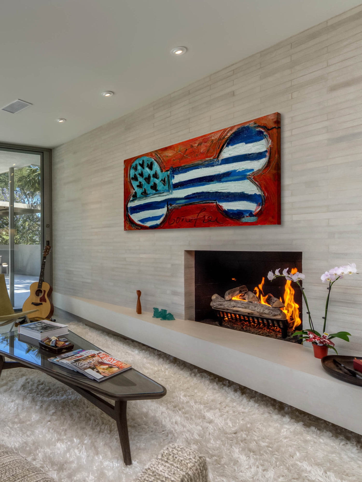 Marmont Hill 'Orange Bone' by Tori Campisi Painting Print on Wrapped Canvas