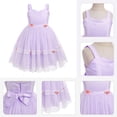 thumbnail image 3 of IDOPIP Baby Girls Lace Flower Tutu Dress Summer Spaghetti Straps Princess Birthday Party Tulle Dresses, 3 of 8