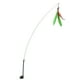 thumbnail image 3 of Pluma de gato divertida, varita interactiva de mano con ventosa para gatos, pluma verde, 3 of 14