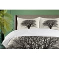 thumbnail image 4 of Ambesonne Country Duvet Cover Sets, Branch Tree Field, 2-King, Ivory Dark Grey, 4 of 6