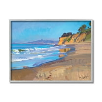 Changing Tides Tropical Summer Beach Coastline 14 in x 11 in Framed Painting Art Print, by Stupell Home Décor