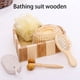 thumbnail image 4 of Toystoory Juego de baño de 6 uds., flor de baño de en forma de corazón, bola de esponja de piedra pómez, herramientas de hidratantes, Juegos de accesorios de baño Traje de cáñamo sisal Toystoory HA074800-02, 4 of 6