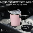 thumbnail image 4 of OUTSIDER The AM 17 oz Stainless Steel Vacuum Insulated Coffee Mug with 180° Rotating Swivel Handle and Lockable Spill Proof Lid – Travel Tumbler for Outdoor, Home & Office - Pink, 4 of 10