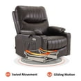 thumbnail image 2 of MCombo Power Recliner, Electric Swivel Glider Rocker Recliner Chair for Nursery with Vibration and Heat, USB Ports, Cup Holders and Pockets, Faux Leather 7785, 2 of 6