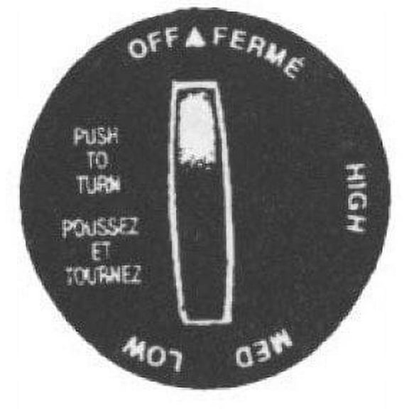 Ducane Gas Grill 04 & 05 Series Black Gas Control Knob K-13-B