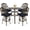 Dark Bronze / Navy Blue, variant on VIVIJASON 35.2" Patio Height Bar Table, All-Weather Cast Aluminum Bar Bistro Table Outdoor Patio Round Dining Table with Umbrella Hole for Balcony, Lawn, Garden, Backyard, Antique Bronze