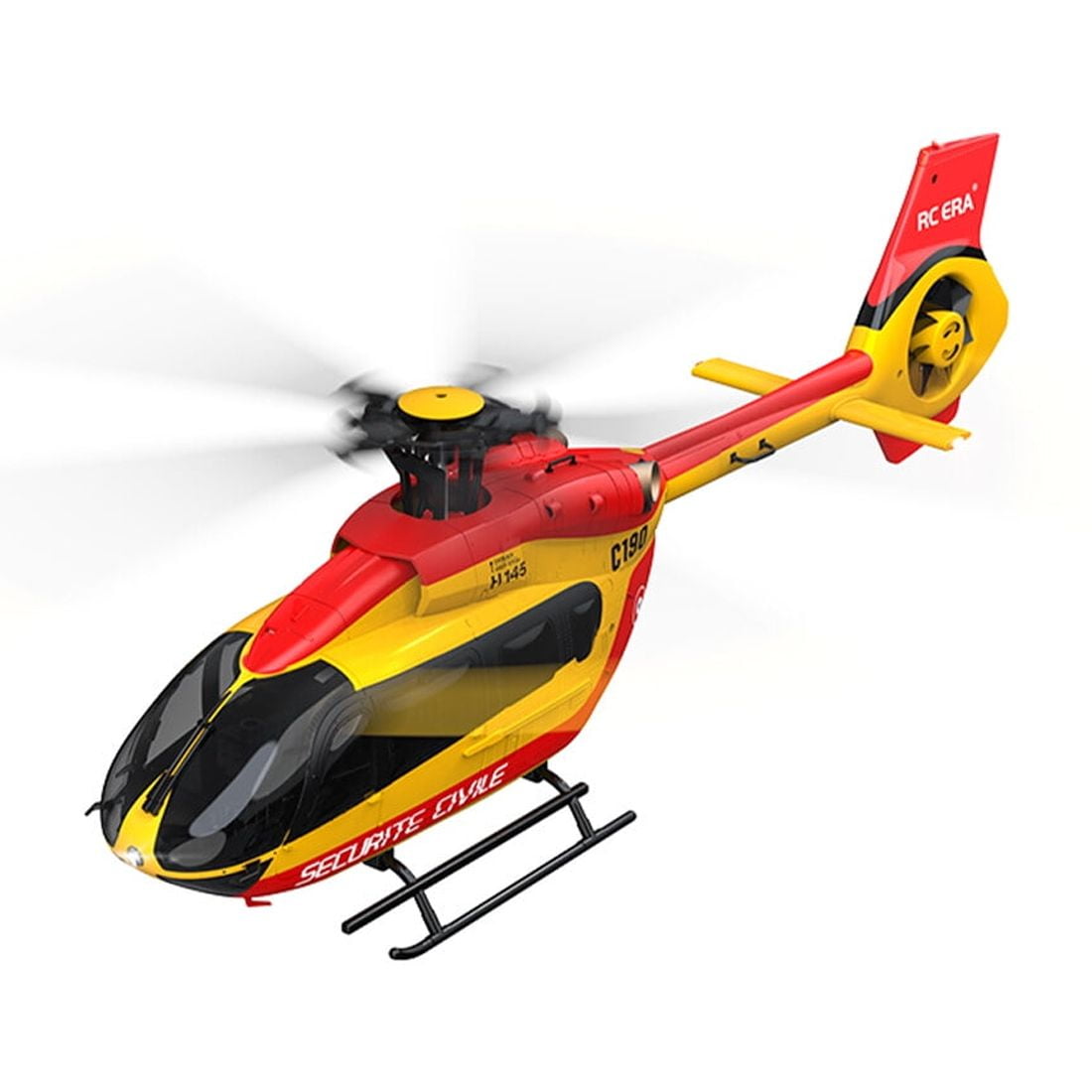 RC ERA C190 RC Helicopter with 6-Axis Gyro, 1/30 Scale H145 6CH Brushless Dual-Motor Remote Control Helicopter Model, RTF Single-Rotor Aircraft with Altitude Hold & Optical Flow