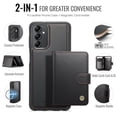 thumbnail image 2 of JEEHOOD Case For Samsung Galaxy A14 4G/5G , M44 5G, RFID Blocking Compatible With MagSafe Detachable 2 In 1 Wallet With Snap fastening Card Holder,PU Leather Case,Kickstand Magnetic Protective Cover, 2 of 8