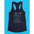 thumbnail image 3 of Born To Sparkle And Shine Racerback Tank Women -Image by Shutterstock, Female x-Large, 3 of 4