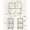 thumbnail image 6 of Joyyskill 2 Drawer Mobile File Cabinet with 2 Open Shelves, Wood Lateral Filing Cabinet, Fits for A4/Letter-Sized Files,Brown, 6 of 8