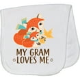 thumbnail image 2 of Inktastic My Gram Loves Me Fox Grandchild Baby Burp Cloth, 2 of 3
