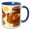 Blue/White, variant on 3drose, Breakfast Bacon Eggs Waffles Background, 11oz Mug