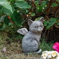 thumbnail image 3 of Pierre Tombale Commémorative pour Animaux, Cadeaux Commémoratifs pour Chat Chien, Ornement en Résine Chat Chiot Ange pour Perte de Chien, Statue Commémorative pour Maison Jardin Intérieur Patio Cadeau Réconfortant pour Propriétaires d'Animaux en Deuil Gris, 3 of 8