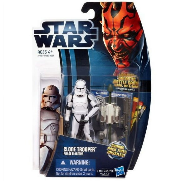 Star Wars The Clone Wars Clone Trooper Phase II Armor 3.5 Inch Scale Action Figure CW2