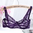 thumbnail image 1 of Nuevas mujeres atractivas del sujetador de gasa de encaje Push Up 3/4 copa de gancho y ojo transpira Abanopi Morado/34B, 1 of 5