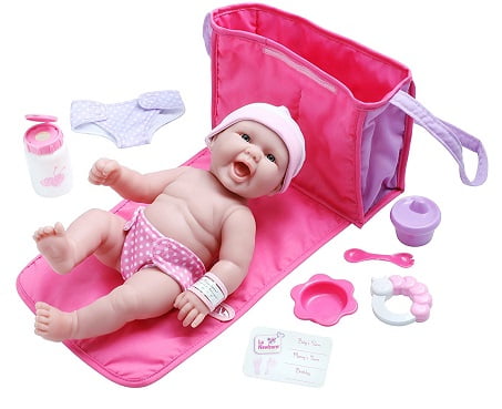 Girls New 13" Baby Doll Child's Pink STROLLER Pram Set GIFT Clothes Diaper Bag 