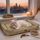 thumbnail image 4 of Pisexur Suministros para mascotas Waterproof Antiskid Lint Rectangle Dog Bed Soft Comfortable Pet Mat House For Small Dogs And Cats Under 27.55lb Indoor Outdoor Cozy Restperros, gatos y animales, 4 of 6