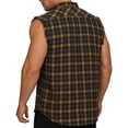 thumbnail image 5 of Men'S Plaid Lapel Sleeveless Shirt Vest, Sleeveless Button Up Vest With Pockets, Summer Casual Wear, 5 of 9