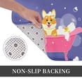 thumbnail image 3 of Kdxio Dog Washes in a Pink Bath,16" x 24", Non-Slip Front Door Mats,Outdoor Welcome Mat Washable, 3 of 9