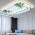 thumbnail image 2 of Green Palm Trees Magnetic Fluorescent Light Covers for Ceiling Lights 2x4 Feet, Coastal Summer Blue Sky Natural Office Classroom Kitchen Drop Ceiling Light Covers Lighting Filters Shade Panel 2 Packs, 2 of 9