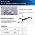thumbnail image 7 of 2 Pack Reading Glasses,Quality Blue Light Blocking Reading Glasses,Filter UV Ray/Glare Computer Readers,Stylish Lightweight Spring Hinges Eyeglasses for Women Men(2-pack Black,1.25), 7 of 7