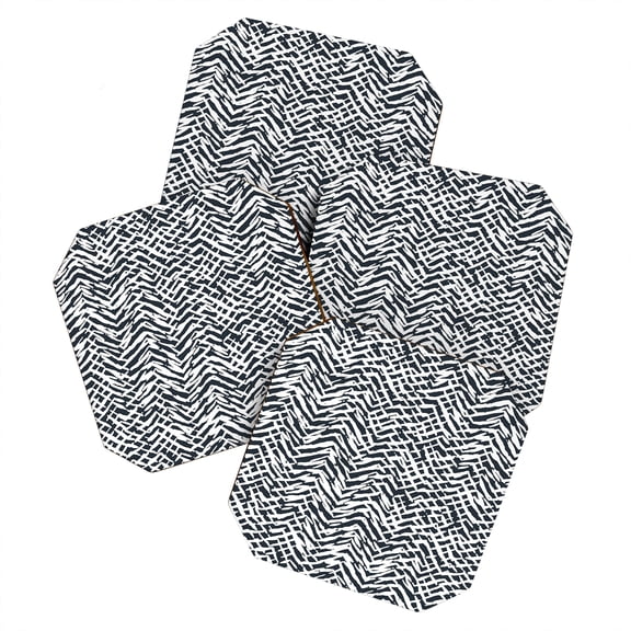 Society6 Ninola Design Japandi Texture Marks Set of 4 Coasters