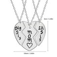 thumbnail image 3 of Set de 3 collares para hija: hermana mayor, hermana pequeña y madre. Joyas de regalo. Collar con corazón. Joyas de regalo., 3 of 3