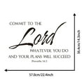thumbnail image 4 of Wall Decal Quote Proverbs 16 Commit To The Lord Whatever You Do Bible Verse Scripture Decor, 4 of 7