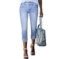 thumbnail image 1 of Vaqueros Capri Sidefeel Zimbaplatinum para mujer de cintura alta, 1 of 8