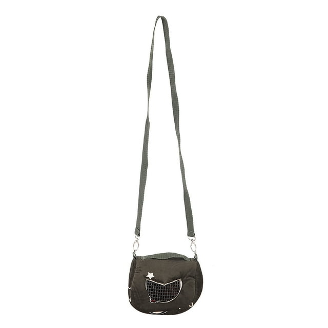 Bolsa de transporte portátil y transpirable de franela verde negruzco para hámster, para mascotas pequeñas, cobayas, ardillas y chinchillas.