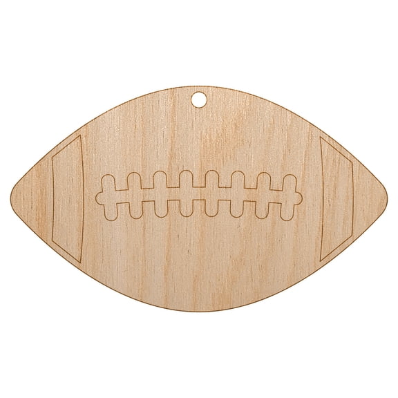 Football Sport Wood Holiday Christmas Tree Ornament Unfinished DIY Pre-Drilled Craft