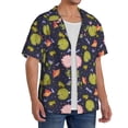 thumbnail image 2 of KLL Frog And Flowers Print Men's Shirt Short Sleeve Button Down Summer Cuba Beach Shirts- X-Large, 2 of 5