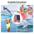 thumbnail image 6 of Mens Swim Trunks America Flag Quick Dry Board Shorts with Compression Liner, 6 of 6