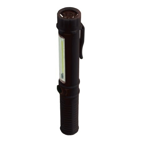 

Rivers Edge Products COB LED Flashlight Black ABS Plastic Pen Light with Pocket Clip and Magnet 200 Lumen LED Light Battery Operated Uses AAA Batteries Magnetic Clip Light