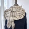 thumbnail image 3 of Yuanlong Women Scarves Winter Classic Plaid Printed Long Wraps Shawls With Tassel Outdoor Warm Comfy Large Blanket Scarf, 3 of 3