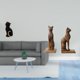 thumbnail image 2 of Figura de escritorio,Estatua de gato,linda estantería,escritorio,decoración del hogar,Figura decorativa creativa para la oficina y el hogar.,Figura de mesa,Estatua de gato sujetalibros para, 2 of 8