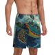 thumbnail image 2 of Balery Surfing Turtle Pantalones cortos de pijama de punto de algodón para hombre con cinturilla y bolsillos-Large, 2 of 6