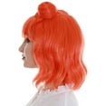 thumbnail image 2 of HPO Adult Women's Orange Space Buns Wig – Double Bun Style with Breathable Cap for Cosplay & Halloween, 2 of 9