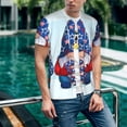 thumbnail image 6 of Lsque Cute Gnomes in USA1 Pattern Mens Polo Golf Shirts Funny Graphics Shorts Sleeve Button Shirts Baseball T-shirt-X-Large, 6 of 7
