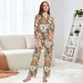 thumbnail image 6 of FORMRS Womens Pajama Set Long Sleeve Top and Pants with Pockets Soft Comfy Lounge Sleepwear, Sizes S-2XL, Rustic Floral, 6 of 7